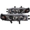 ANZO 1990-1993 Honda Accord Projector Headlights w/ Halo Black 1pc thumbnail 8
