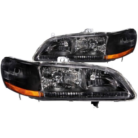 ANZO 1998-2002 Honda Accord Crystal Headlights Black thumbnail 3