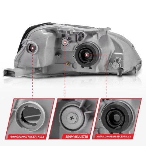ANZO 1999-2000 Honda Civic Crystal Headlights Black thumbnail 8