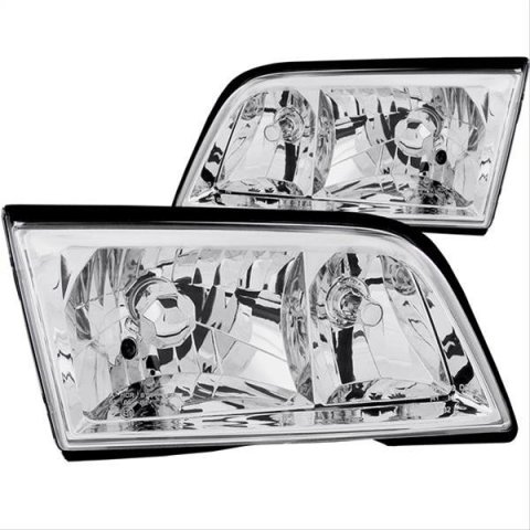 ANZO 1994-2000 Mercedes Benz C Class W202 Crystal Headlights Chrome thumbnail 2