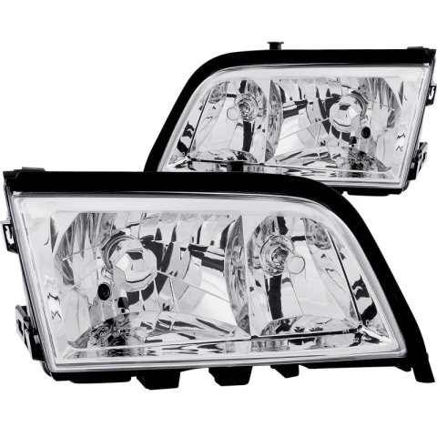 ANZO 1994-2000 Mercedes Benz C Class W202 Crystal Headlights Chrome thumbnail 3