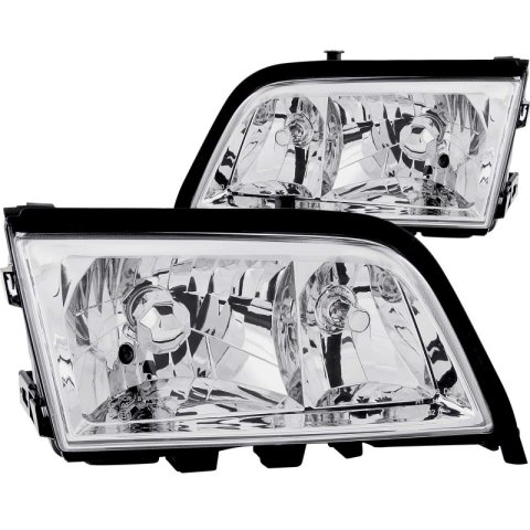 ANZO 1994-2000 Mercedes Benz C Class W202 Crystal Headlights Chrome thumbnail 4