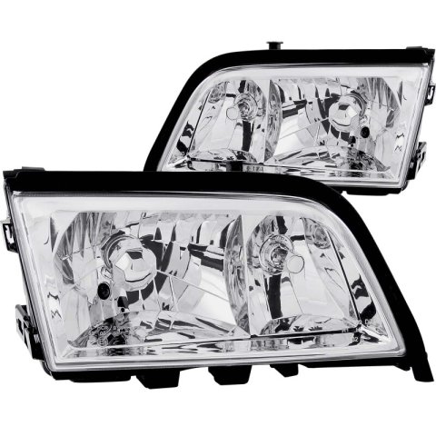 ANZO 1994-2000 Mercedes Benz C Class W202 Crystal Headlights Chrome thumbnail 5