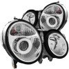 ANZO 1999-2002 Mercedes Benz E Class W210 Projector Headlights Chrome thumbnail 8