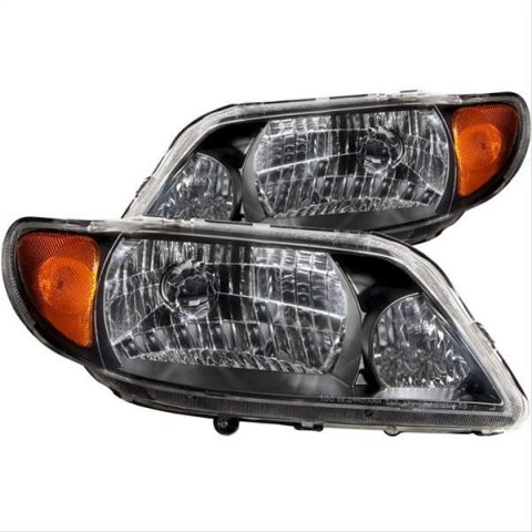 ANZO 2001-2003 Mazda Protege Crystal Headlights Black thumbnail 2