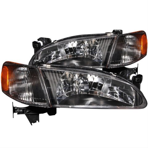 ANZO 1998-2000 Toyota Corolla Crystal Headlights Black thumbnail 1