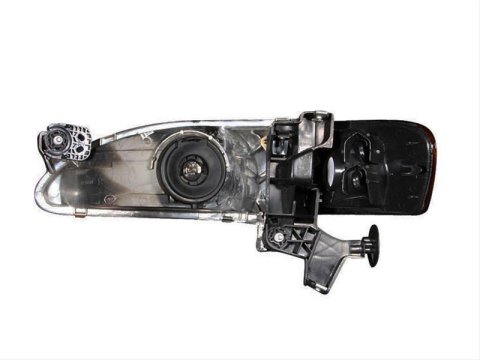ANZO 1998-2000 Toyota Corolla Crystal Headlights Black thumbnail 2
