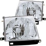 ANZO 1997-2000 Toyota Tacoma Crystal Headlights Chrome thumbnail 3