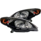 ANZO 2003-2008 Toyota Matrix Crystal Headlights Black thumbnail 1