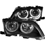 ANZO 2002-2005 BMW 3 Series E46 Projector Headlights w/ Halo Black thumbnail 4