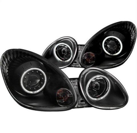 ANZO 1998-2005 Lexus Gs300 Projector Headlights w/ Halo Black thumbnail 3