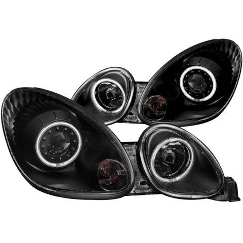 ANZO 1998-2005 Lexus Gs300 Projector Headlights w/ Halo Black thumbnail 5
