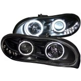 ANZO 1998-2002 Chevrolet Camaro Projector Headlights w/ Halo Black thumbnail 5
