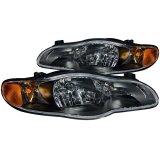 ANZO 2000-2005 Chevrolet Monte Carlo Crystal Headlights Black thumbnail 4