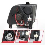 ANZO 2005-2009 Ford Mustang Projector Headlights w/ Halo Black thumbnail 8