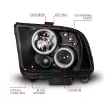 ANZO 2005-2009 Ford Mustang Projector Headlights w/ Halo Black thumbnail 9