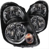 ANZO 2003-2004 Infiniti G35 Crystal Headlights Black thumbnail 2