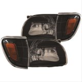 ANZO 2001-2004 Toyota Tacoma Crystal Headlights Black thumbnail 1