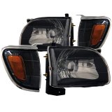 ANZO 2001-2004 Toyota Tacoma Crystal Headlights Black thumbnail 2
