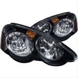 ANZO 2002-2004 Acura RSX Crystal Headlights Black thumbnail 2