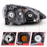 ANZO 2002-2004 Acura RSX Crystal Headlights Black thumbnail 8