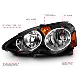ANZO 2002-2004 Acura RSX Crystal Headlights Black thumbnail 9