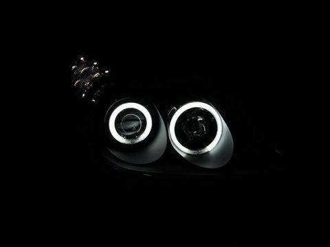 ANZO 2002-2003 Lexus Es300 Projector Headlights w/ Halo Black thumbnail 1