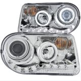 ANZO 2005-2010 Chrysler 300C Projector Headlights w/ Halo Chrome (CCFL) G2 thumbnail 3