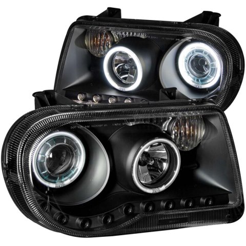 ANZO 2005-2010 Chrysler 300C Projector Headlights w/ Halo Black (CCFL) G2 thumbnail 2