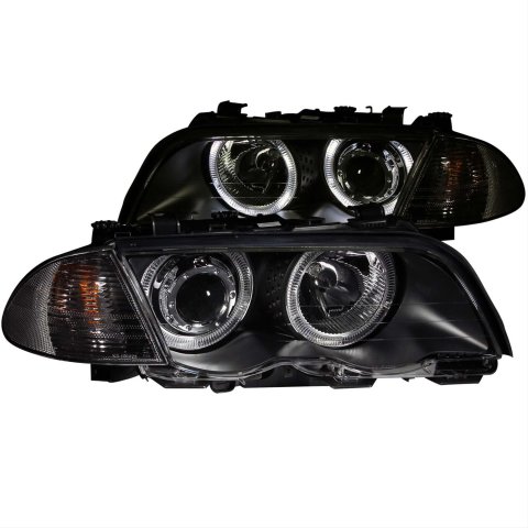 ANZO 1999-2001 BMW 3 Series E46 Projector Headlights w/ Halo Black (CCFL) thumbnail 1