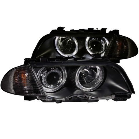 ANZO 1999-2001 BMW 3 Series E46 Projector Headlights w/ Halo Black (CCFL) thumbnail 5