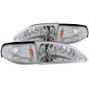 ANZO 1994-1998 Ford Mustang Crystal Headlights Chrome thumbnail 8
