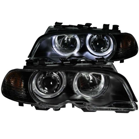 ANZO 2000-2003 BMW 3 Series E46 Projector Headlights w/ Halo Black thumbnail 5