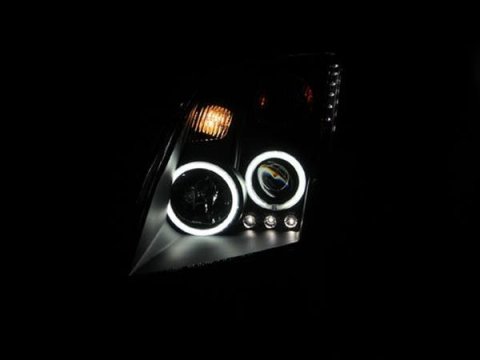 ANZO 2007-2012 Nissan Sentra Projector Headlights Black thumbnail 3
