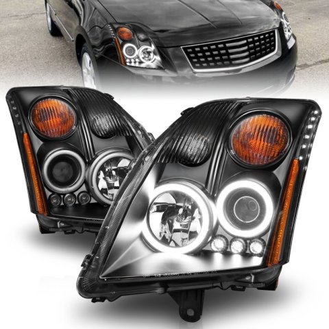 ANZO 2007-2012 Nissan Sentra Projector Headlights Black thumbnail 6