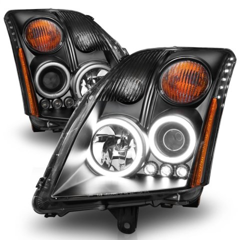 ANZO 2007-2012 Nissan Sentra Projector Headlights Black thumbnail 9
