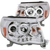 ANZO 2005-2011 Toyota Tacoma Projector Headlights w/ Halos Chrome thumbnail 4