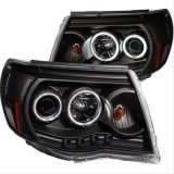 ANZO 2005-2011 Toyota Tacoma Projector Headlights w/ Halo Black thumbnail 3