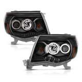 ANZO 2005-2011 Toyota Tacoma Projector Headlights w/ Halo Black thumbnail 4