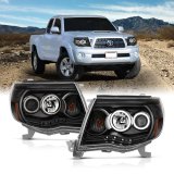ANZO 2005-2011 Toyota Tacoma Projector Headlights w/ Halo Black thumbnail 5