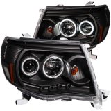 ANZO 2005-2011 Toyota Tacoma Projector Headlights w/ Halo Black thumbnail 8