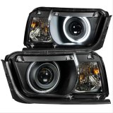 ANZO 2010-2013 Chevrolet Camaro Projector Headlights w/ Halo Black (CCFL) thumbnail 3