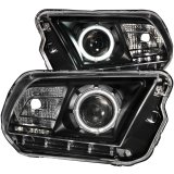 ANZO 2010-2014 Ford Mustang Projector Headlights w/ Halo Black (CCFL) thumbnail 3