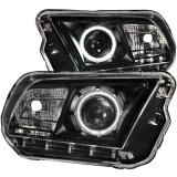 ANZO 2010-2014 Ford Mustang Projector Headlights w/ Halo Black (CCFL) thumbnail 4