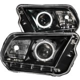 ANZO 2010-2014 Ford Mustang Projector Headlights w/ Halo Black (CCFL) thumbnail 5