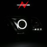 ANZO 2010-2014 Ford Mustang Projector Headlights w/ Halo Black (CCFL) thumbnail 7