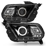ANZO 2010-2014 Ford Mustang Projector Headlights w/ Halo Black (CCFL) thumbnail 8