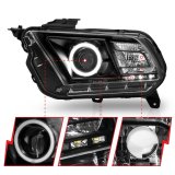 ANZO 2010-2014 Ford Mustang Projector Headlights w/ Halo Black (CCFL) thumbnail 9