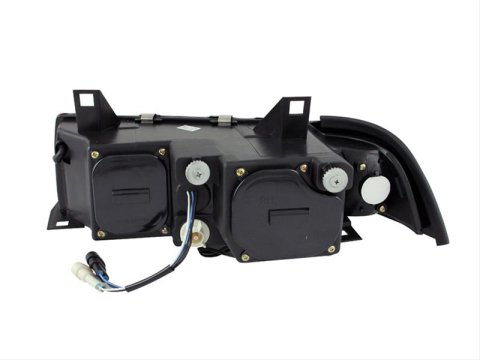 ANZO 1992-1998 BMW 3 Series E36 Projector Headlights w/ Halo Black G2 1 pc thumbnail 1