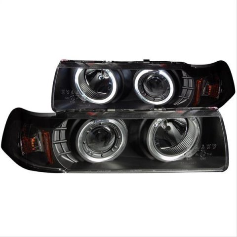 ANZO 1992-1998 BMW 3 Series E36 Projector Headlights w/ Halo Black G2 1 pc thumbnail 3